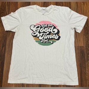 Target White Graphic Tee with Multicolor Design
